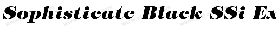 Sophisticate Black SSi Extra Bold字体转换